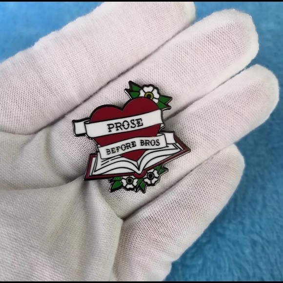 Prose Before Bros Feminist Bibliophile Pin - Picture 4 of 4